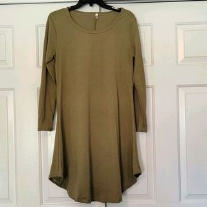 Barely worn long sleeve olive green tshirt dress